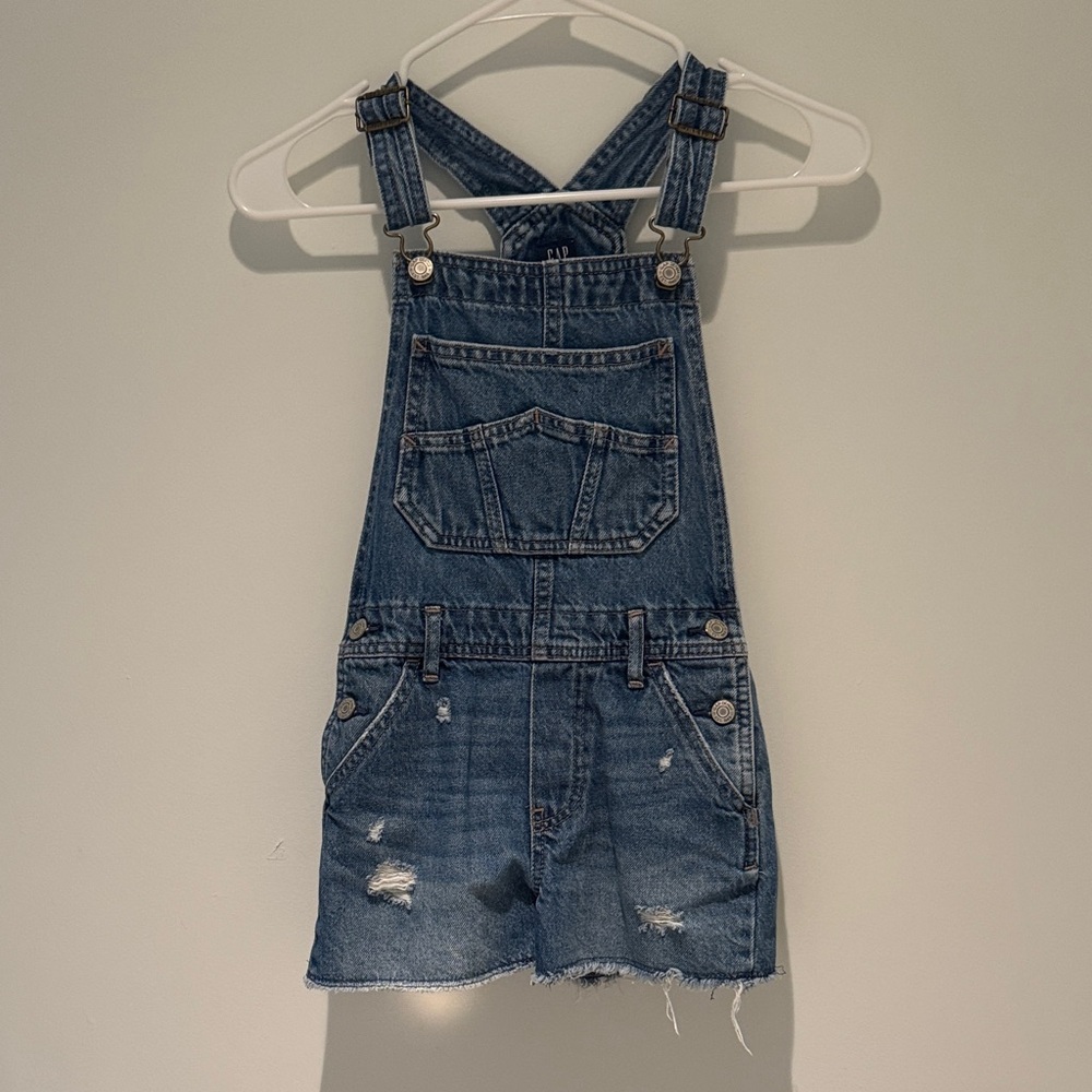 GAP Blue Distressed Kids Overalls